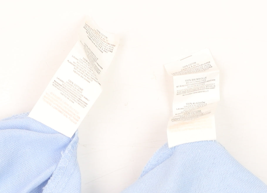 PrettyLittleThing Women Light Blue Cotton Ruffle Crop Top and Shorts Set UK 8