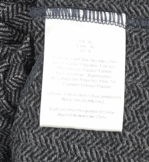 Mondetta Women's Grey 1/4 Zip Pullover Sweatshirt UK 10