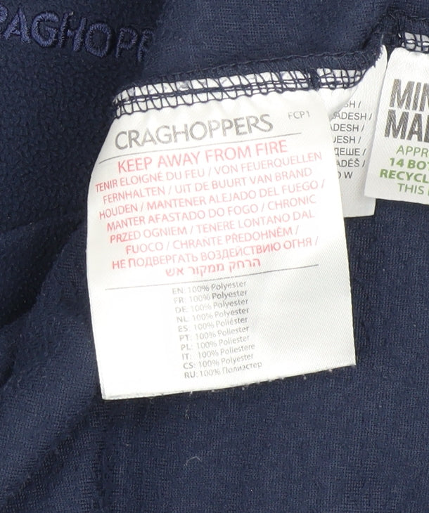 Craghoppers Men's Blue Fleece Half Zip Sweatshirt Size M Outdoor Pullover