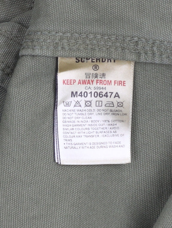 Superdry Men’s Green Cotton Military Jacket Size M