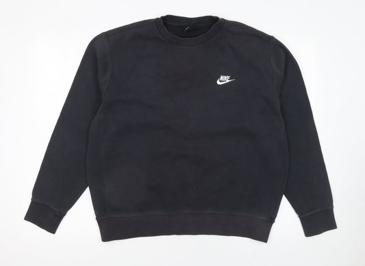 Nike Men's Black Medium Crew Neck Pullover Sweatshirt
