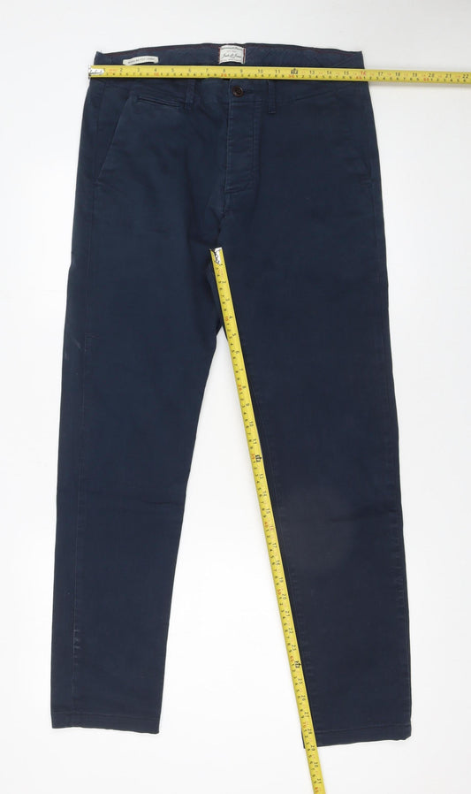 Jack & Jones Men’s Blue Slim Fit Chino Trousers 30W 34L