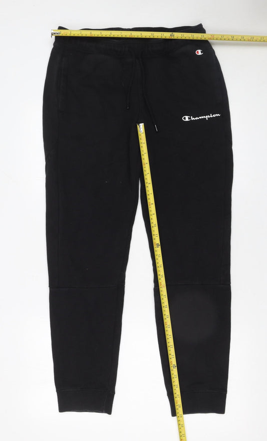 Champion Men's Black Jogger Sweatpants M Regular Fit Fleece