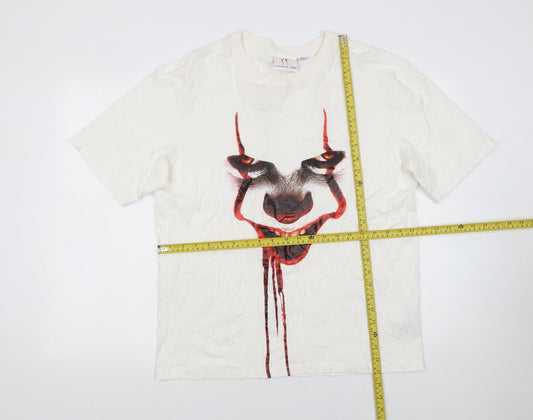 IT Chapter Two Men's White Horror Graphic T-Shirt Size M