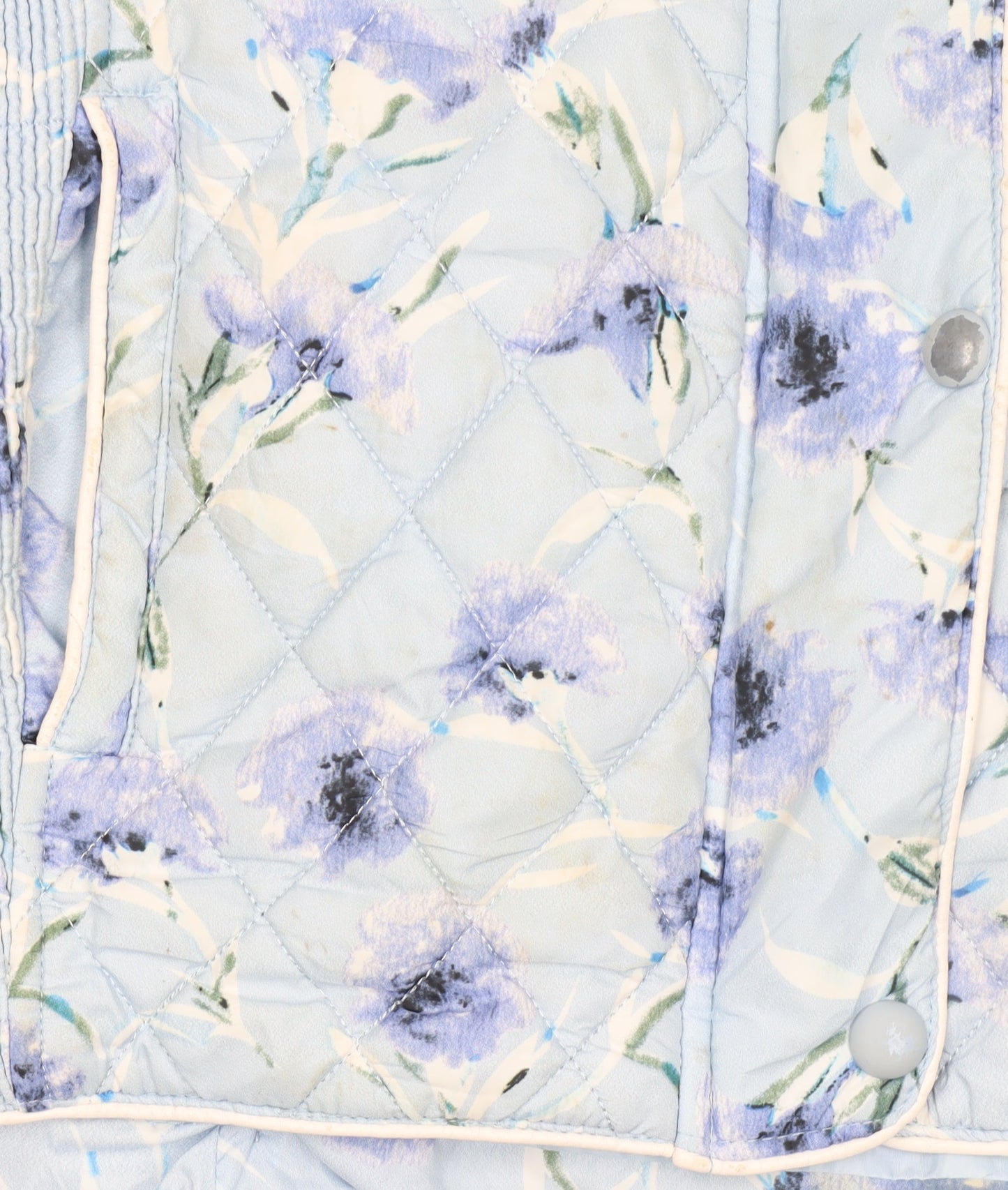 Additional view of Gerard women’s blue floral quilted lightweight jacket, size UK 14