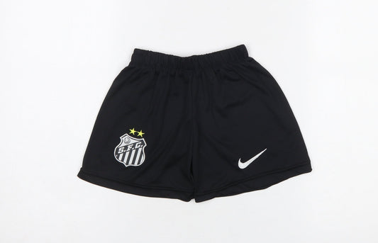Nike Boys Black Football Athletic Shorts 4-5 Years Lightweight Activewear