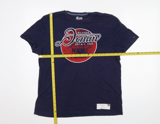 Tommy Hilfiger Denim Men's Blue Graphic T-Shirt Size M