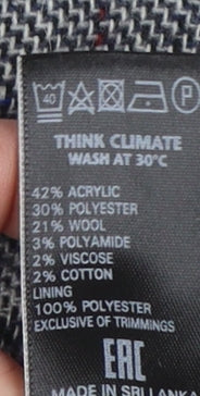 Marks and Spencer Women's Grey Check Button Front A-Line Skirt Size 12