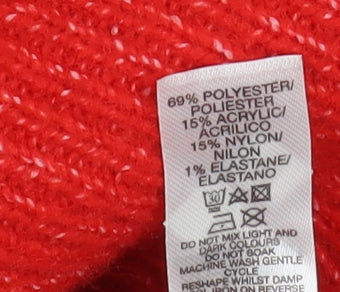 Additional view of Dunnes women’s red v-neck pullover knit jumper xs