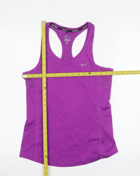 Nike Women's Purple Dri-FIT Racerback Running Tank Top Size M