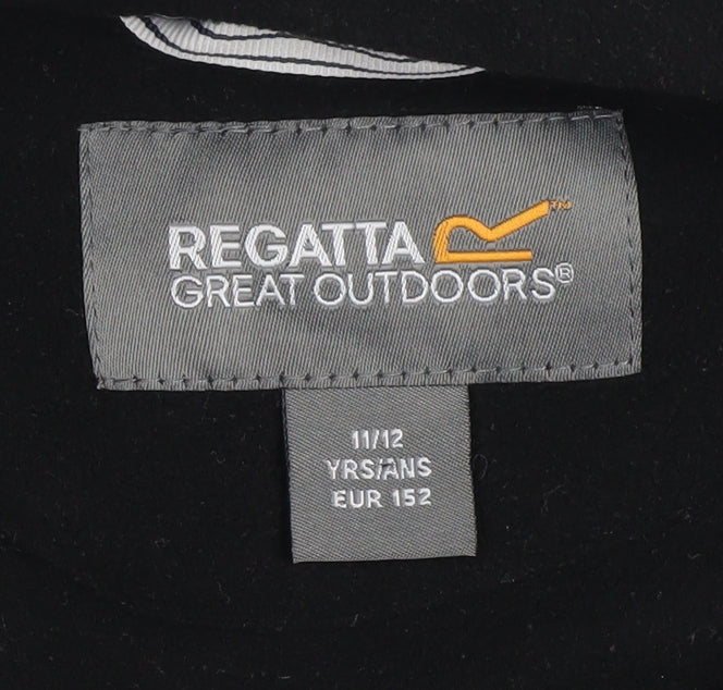 Additional view of Regatta boys’ black fleece full zip sweatshirt 11-12 years outdoor jacket