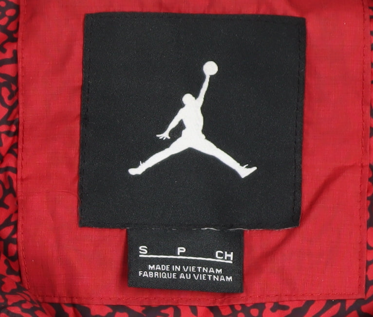 Nike Jordan Men's Red Black Puffer Down Waistcoat Vest Size S
