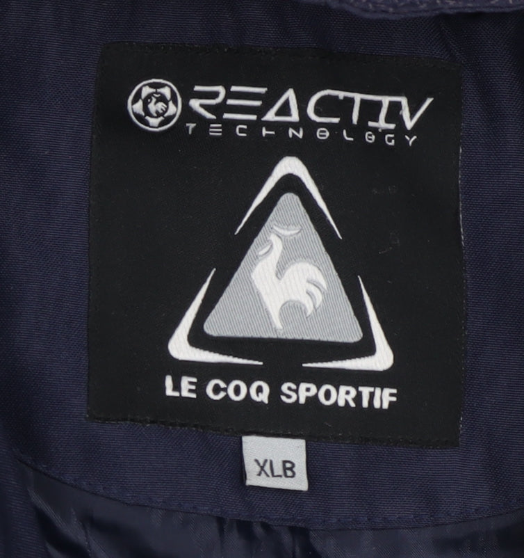 Additional view of Le Coq Sportif boys’ blue hooded puffer jacket 16 years winter waterproof
