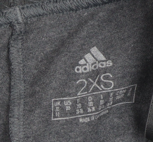 Additional view of Adidas women’s grey 2xs leggings stretch cotton side stripe activewear