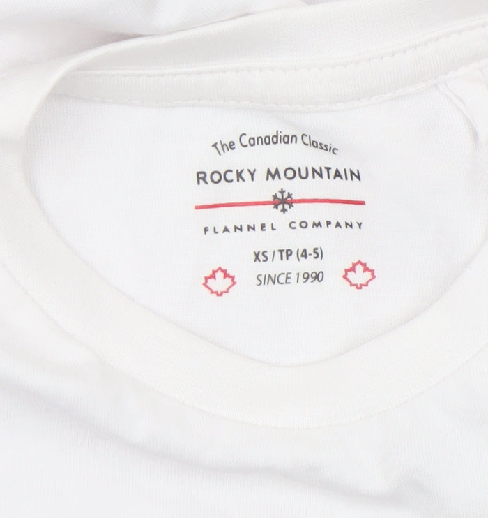 Rocky Mountain Boys White Animal Print T-Shirt 4-5 Years