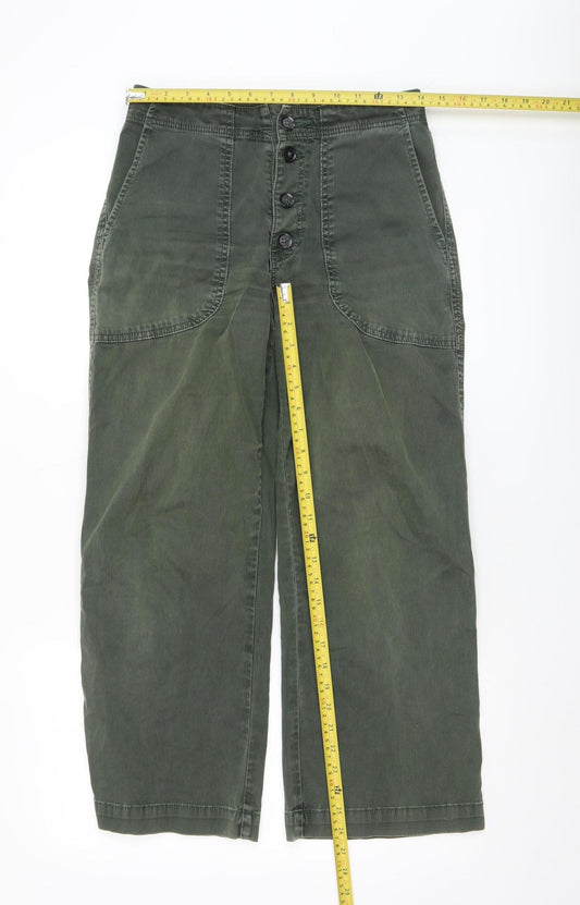 Adriano Goldschmied Women's Green Chino Trousers Size 27R