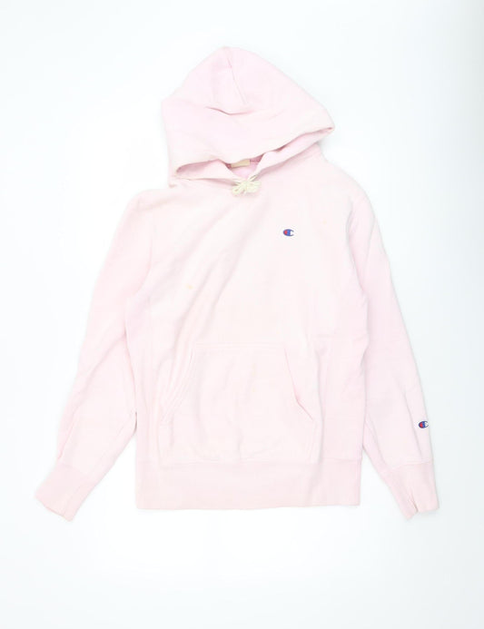 Champion Womens Pink Small Reverse Weave Pullover Hoodie
