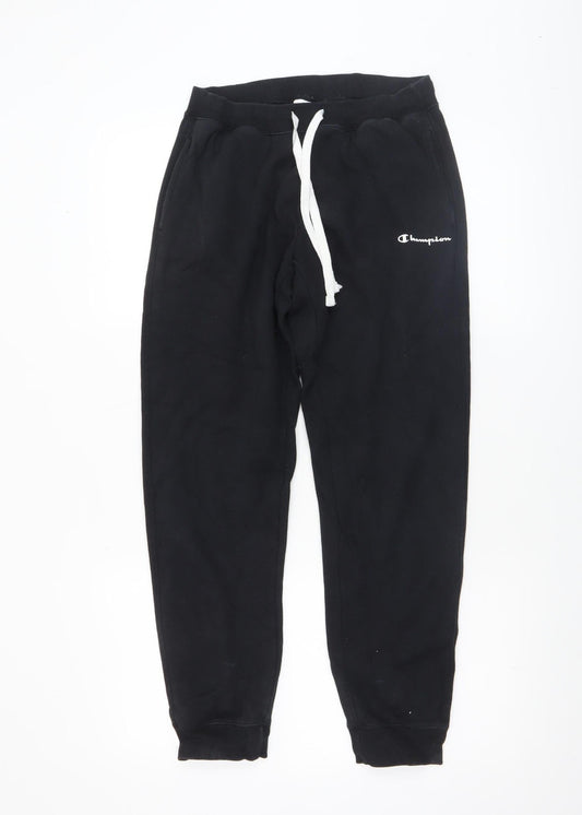 Champion Womens Black Jogger Sweatpants Small Fleece Elastic Waist