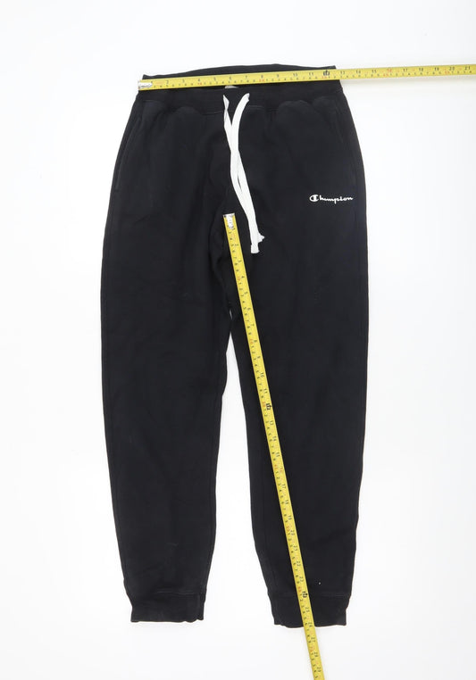 Champion Womens Black Jogger Sweatpants Small Fleece Elastic Waist