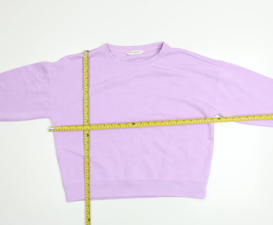 MSCH Copenhagen Women Lilac Pullover Sweatshirt Size M Viscose Blend