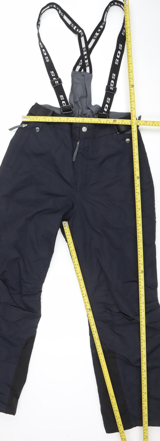 SOS Sportswear Men's Black M Insulated Waterproof Snow Pants