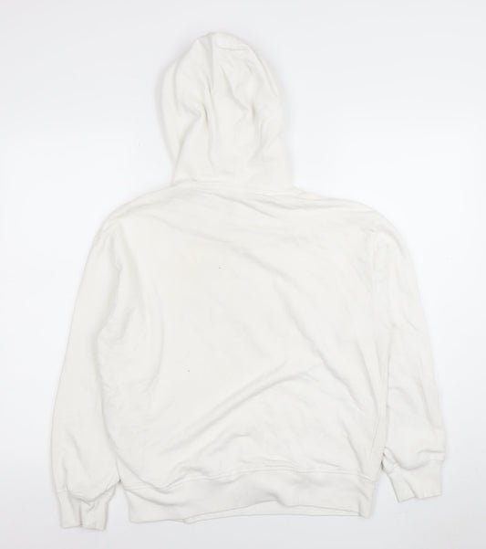 Levi’s Women White Floral Logo Pullover Hoodie Size Small