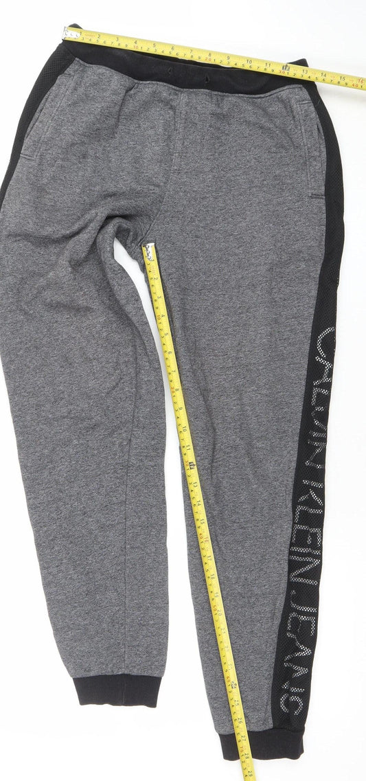 Calvin Klein Jeans Womens Grey Jogger Trousers L Regular Fit