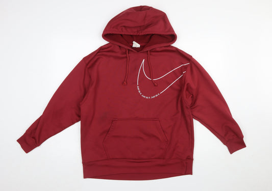 Nike Men's Red Therma-Fit Pullover Hoodie Size M Sportswear