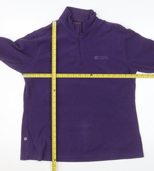 Mountain Warehouse Womens Purple 1/2 Zip Fleece Sweatshirt UK14