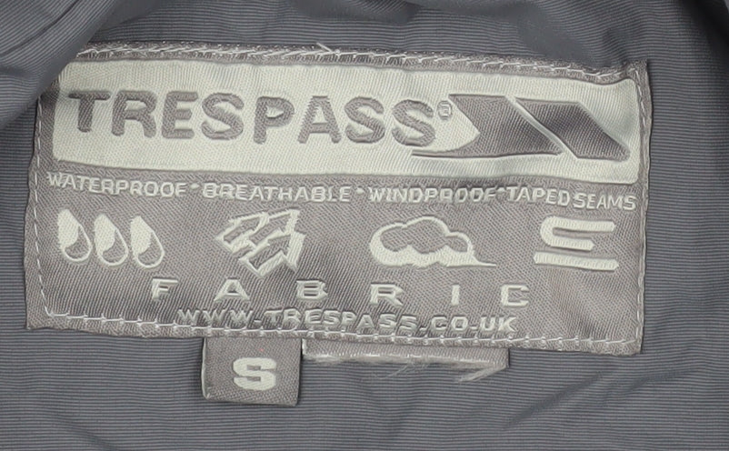Trespass Men's Grey Waterproof Windproof Rain Jacket Size S