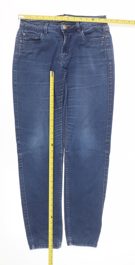 ONLY Women's Blue Mid Rise Straight Jeans Size M L30