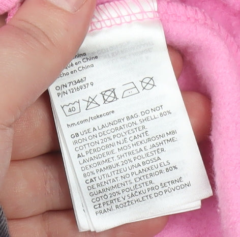 Additional view of H&M girls’ pink unicorn sequin pullover sweatshirt 9-10 years