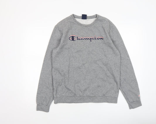 Champion Boys Grey 2XL Pullover Crew Neck Fleece Sweatshirt