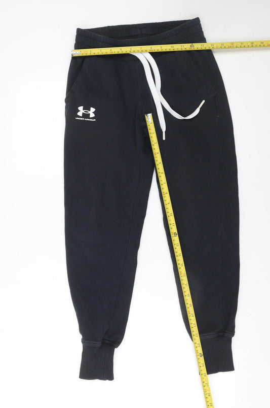 Under Armour Womens Black XS Jogger Trousers Cotton Blend