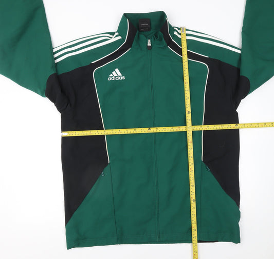 Adidas Men's Green Black Track Jacket L Full Zip FIFA Training Top