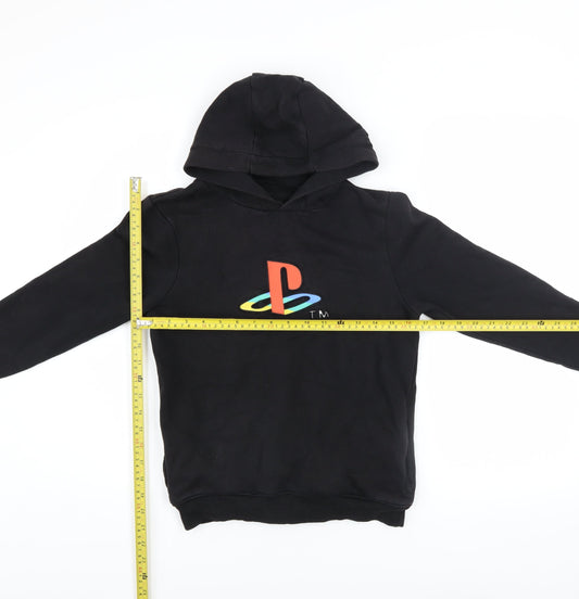 George Boys Black PlayStation Pullover Hoodie 10-11 Years Fleece Graphic