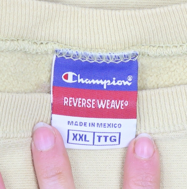 Champion Men's Beige Reverse Weave 2XL Crew Neck Sweatshirt