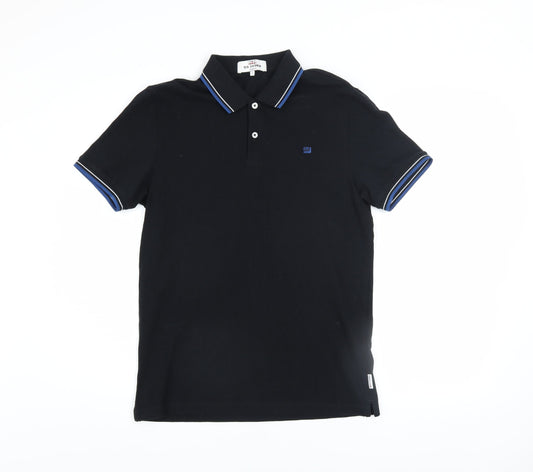 Ben Sherman Men's Black Cotton Polo Shirt Size S Short Sleeve