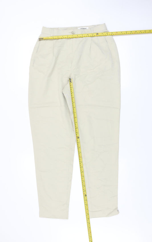 Gardeur Women Beige Chino Trousers Size 12 Pleated Lightweight