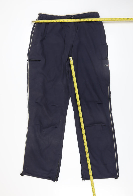 Nutshell Men’s Blue Cargo Trousers 30W 32L Polyester Cotton