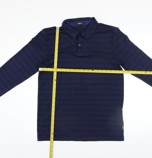 Rohan Men’s Blue Striped Long Sleeve Collared Button-Up Shirt Size S