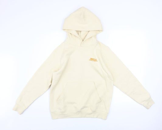 Jack & Jones Boys Beige Pullover Hoodie 12 Years Graphic Print Fleece