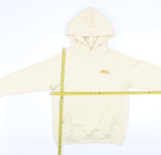 Jack & Jones Boys Beige Pullover Hoodie 12 Years Graphic Print Fleece