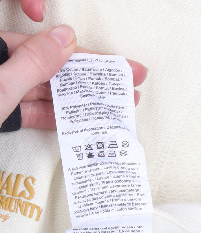 Additional view of Jack & Jones boys’ beige pullover hoodie 12 years graphic print fleece