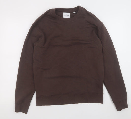 Jack & Jones Men's Brown XS Crew Neck Pullover Sweatshirt