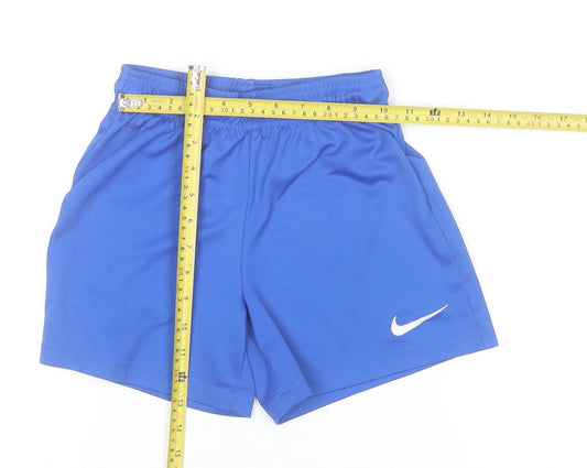 Nike Boys Blue Athletic Dri-Fit Shorts Size S Polyester Quick Dry