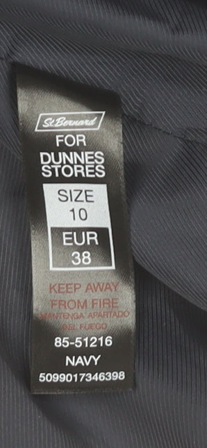 Additional view of Dunnes Women's Navy Blue Blazer, size 10, Classic Tailored Jacket