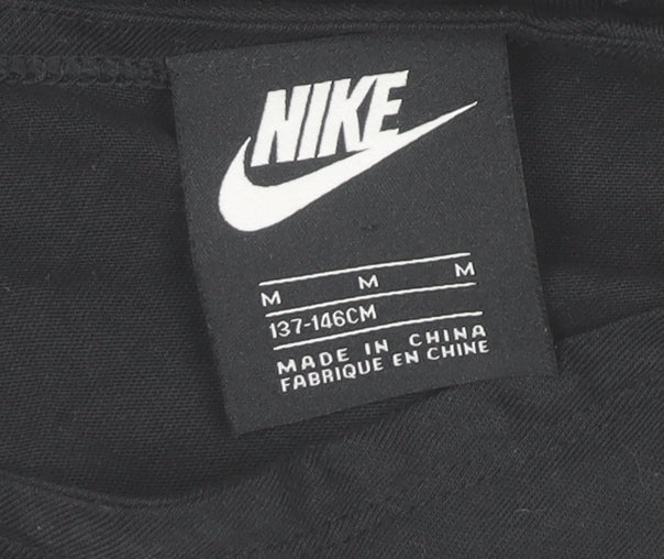 Nike Black Short Sleeve Cotton Stretch Jumpsuit M Teens Sportswear