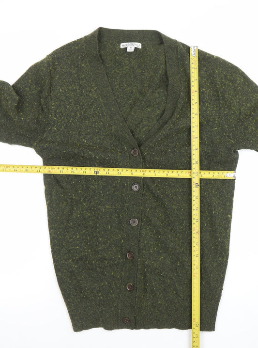 J.Crew Mercantile Women's Green Wool Blend V-Neck Cardigan M