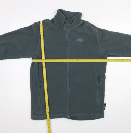 Helly Hansen Men's Green Fleece Full Zip Mid-Length Jacket Size M